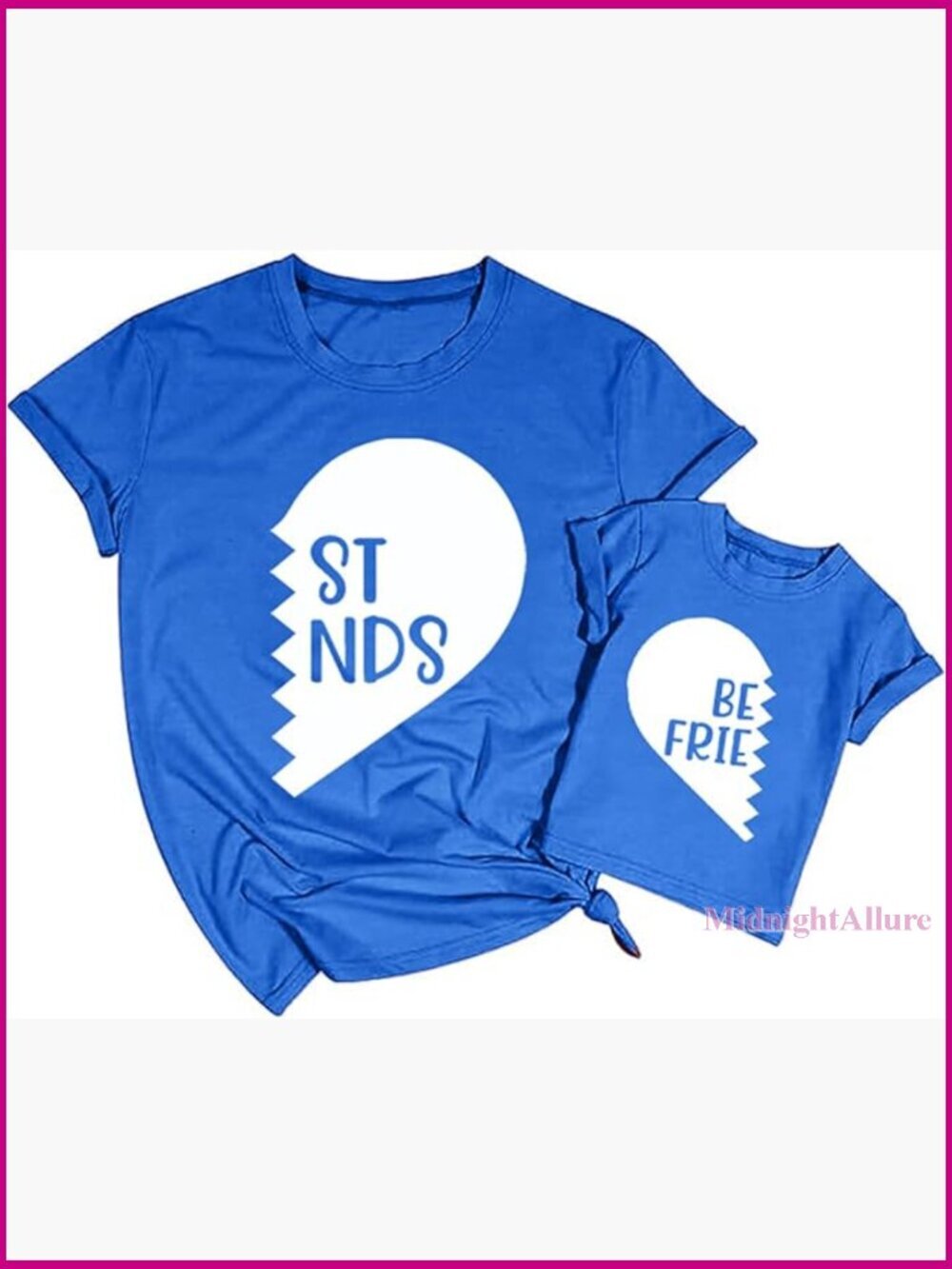Matching Split Heart Best Friends T-Shirt Mommy & Me Tee